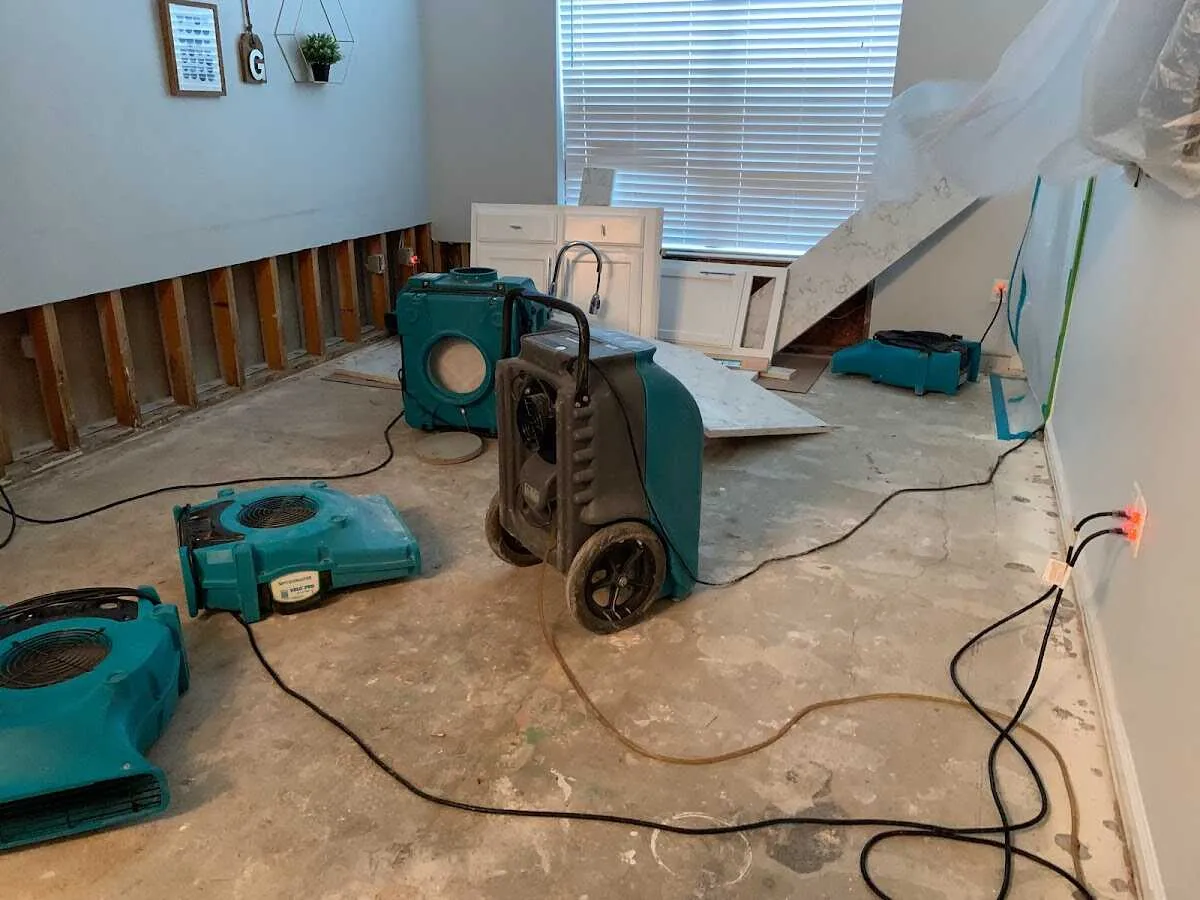Dehumidifier in flood-cut room for Water Extraction & Removal in Glenwood